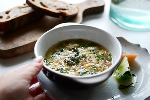 Umamii Dashi  Soup Veggie Risotto (Miso Flavor)　