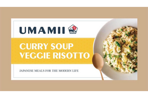 Umamii Dashi  Soup Veggie Risotto (Curry flavor)